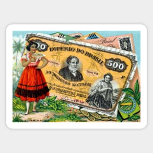 19th C. Brazilian Commerce and Culture Sticker